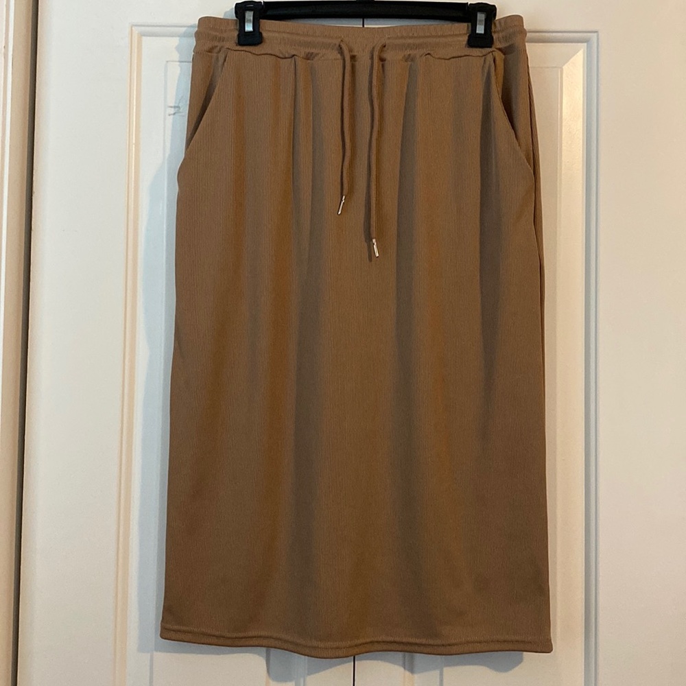 Drawstring Pencil Skirt